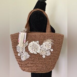 Handcrafted in India shoulder bag with flowers